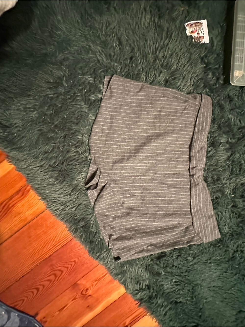 3/$25 ✨ Zara Basic Gray Pinstripe Asymmetrical Wrap Mini Skort Size L - Picture 2 of 13